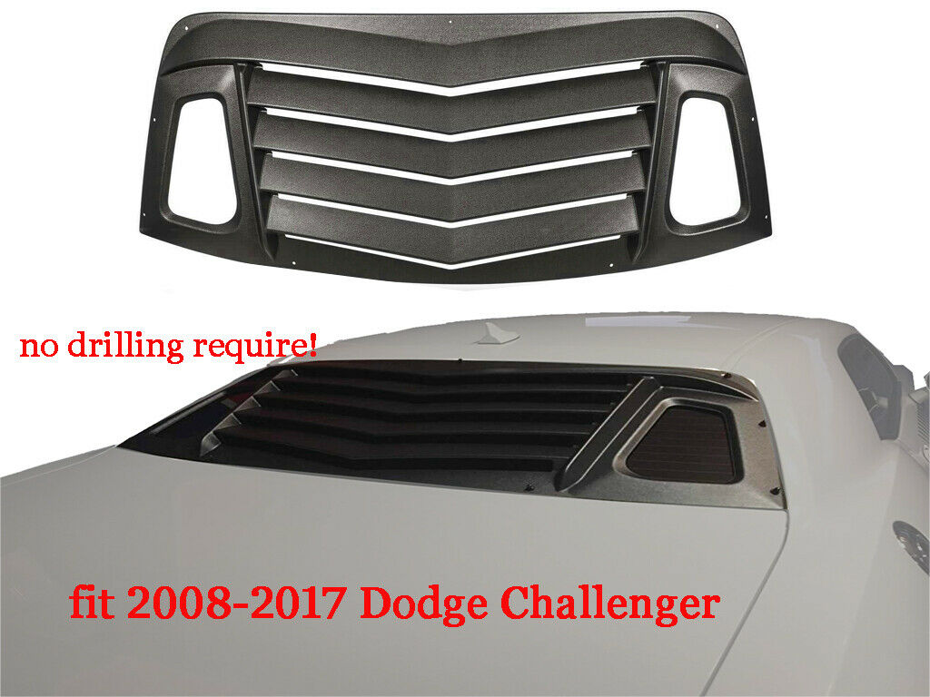 VSEX ABS Rear Window Louver Kit 08-up Dodge Challenger - Click Image to Close